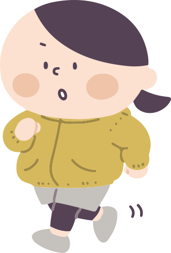 走る女性のイラスト