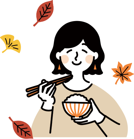 ごはんを食べる女性のイメージ