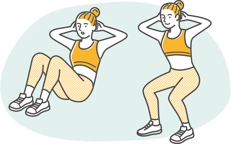 トレーニングする女性
