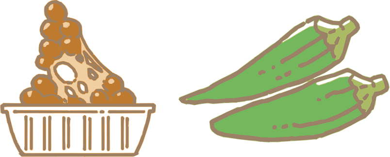 ねばねば食材イラスト