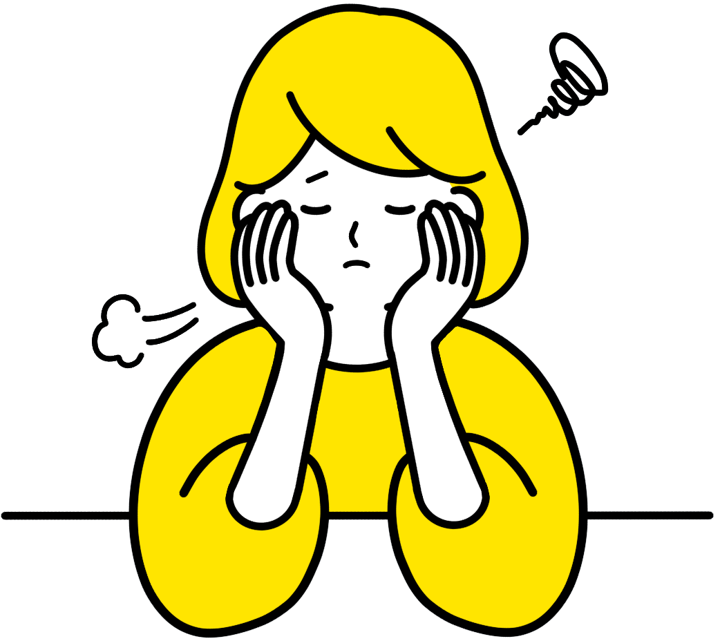 だるい女性イメージ