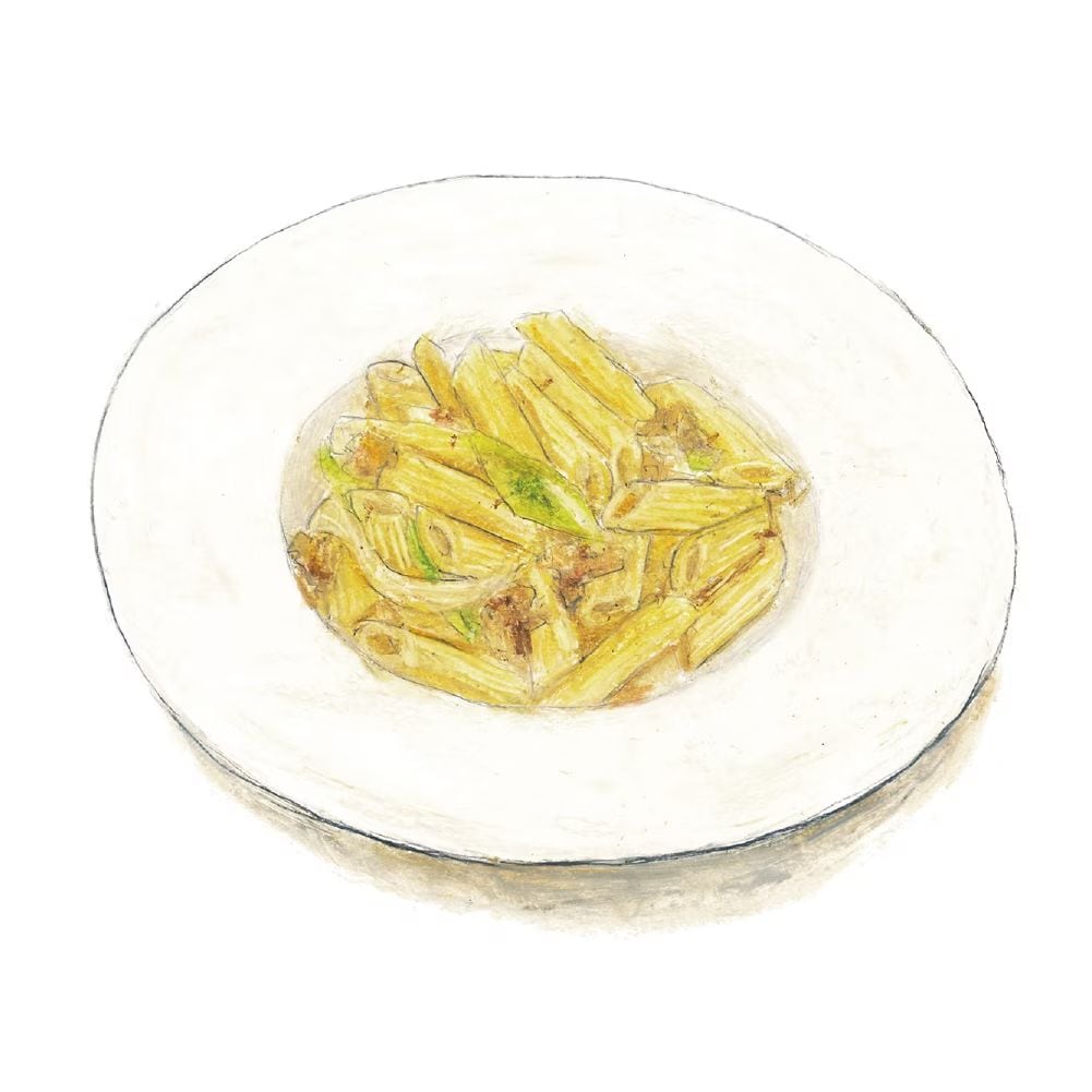 初夏の野菜と鯖のペンネ
