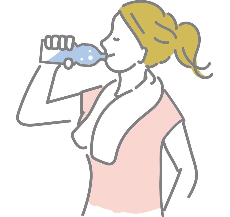 水分をとるイメージ