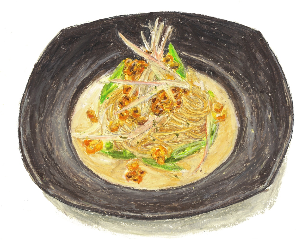 焼きとうもろこしの冷製パスタ